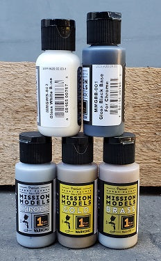 Chrome, Brass, Gold / Gloss Black Base and Gloss White Base