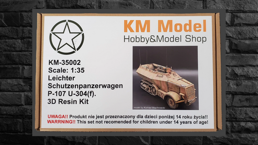 KM Model - KM-35002 - 1/35 3D Printed Resin Kit -  Leichter Schutzenpanzerwagen P-107 U-304(f)