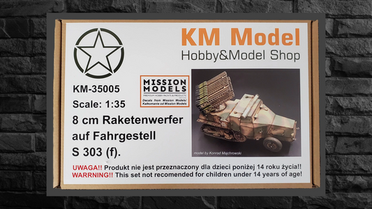 KM Model - KM-35005 - 1/35 3D Printed Resin Kit - 8cm Raketenwerfer auf Fahrgestell S303