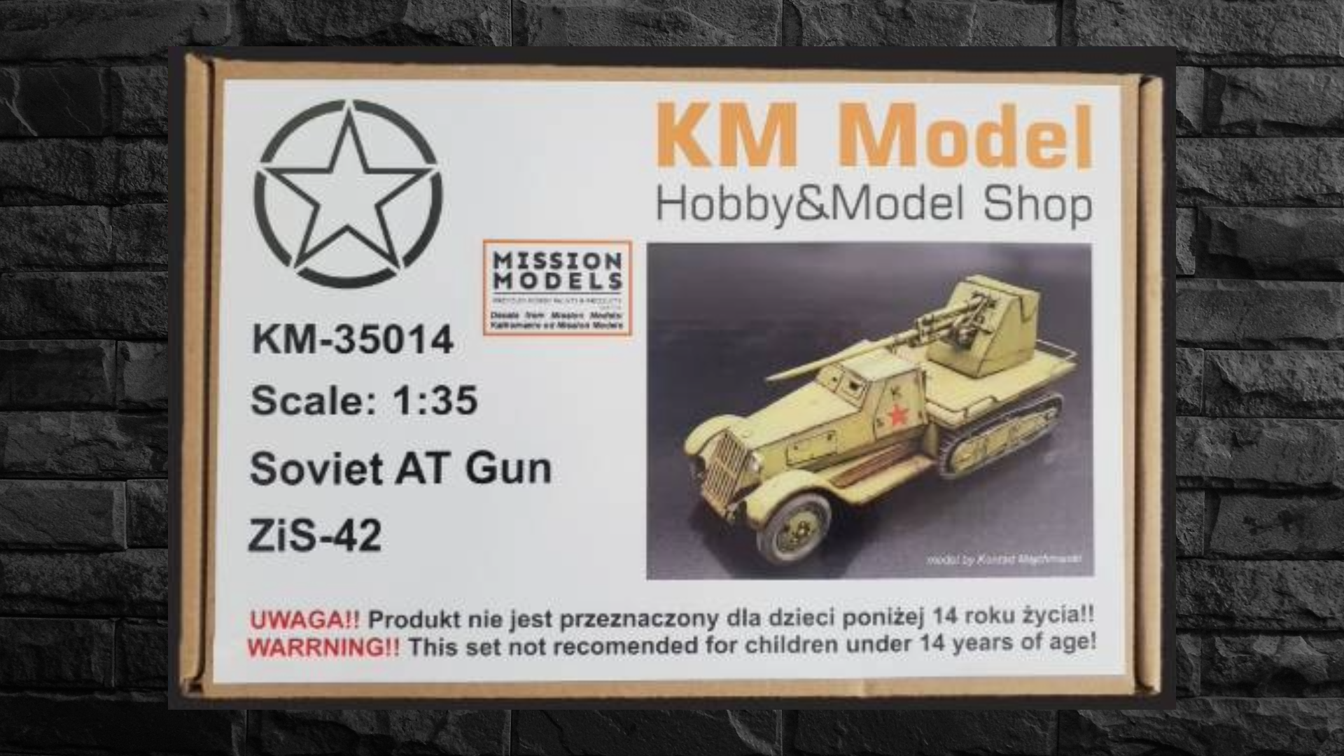 KM Model - KM-35014 -1/35 3D Printed Resin Kit - Soviet AT Gun ZiS-42 ...