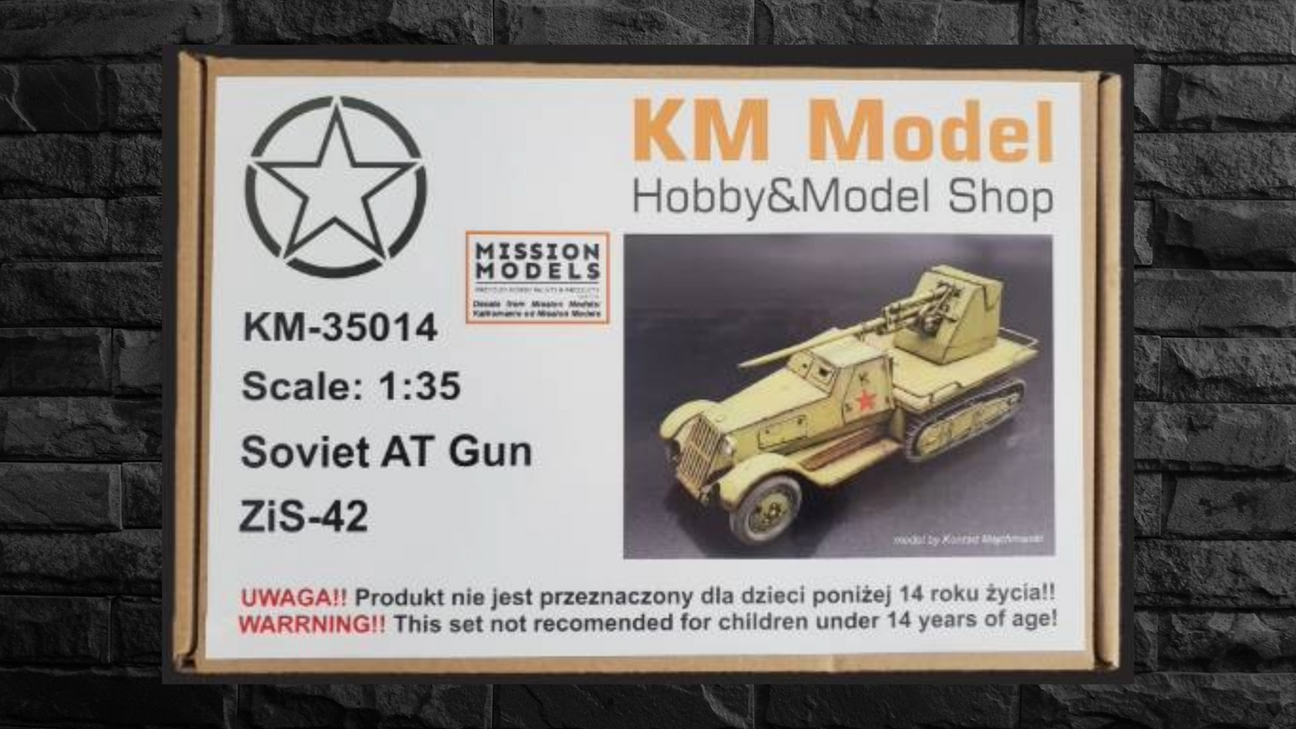 KM Model - KM-35014 -1/35 3D Printed Resin Kit - Soviet AT Gun ZiS-42
