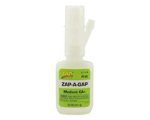 Zap-A-Gap CA+ Glue Medium 0.5oz ( PT03 ) - Missionmodelsus.com